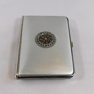 Silber Mondaine Compact mit Puder und Rouge #25602