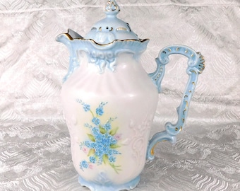 Blue and White Floral Chocolate Pot # 27659