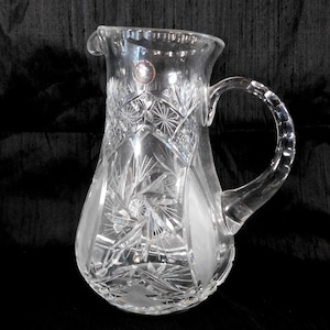 Cut Crystal Pitcher from Crystal Clear of Poland # 26004