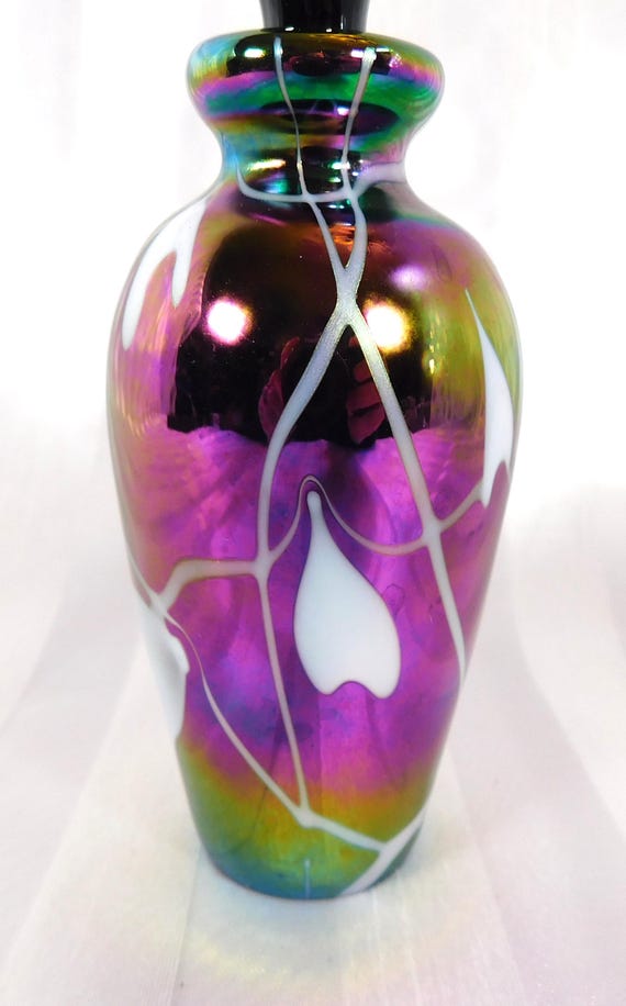 LAN glass work perfume bottle vase 花瓶 LAN glass work perfume bottle vase 花瓶