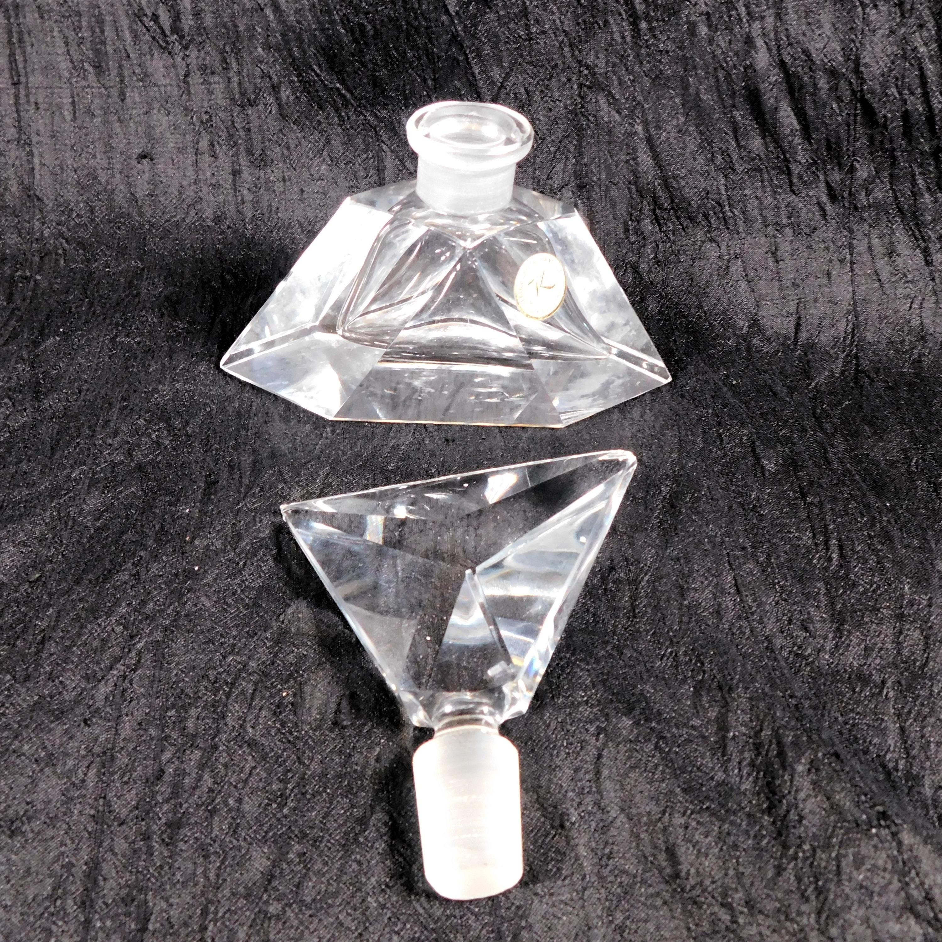 クリアクリスタル香水瓶（マッチしたストッパー付き）#25749 - Etsy 日本