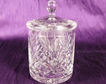 Smaller Size Cut Crystal Biscuit Jar with Lid # 27490