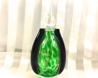 Green Art Glass Perfume Bottle # 26689