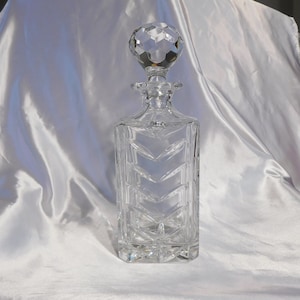 Unmarked Square Cut Crystal Decanter # 21300