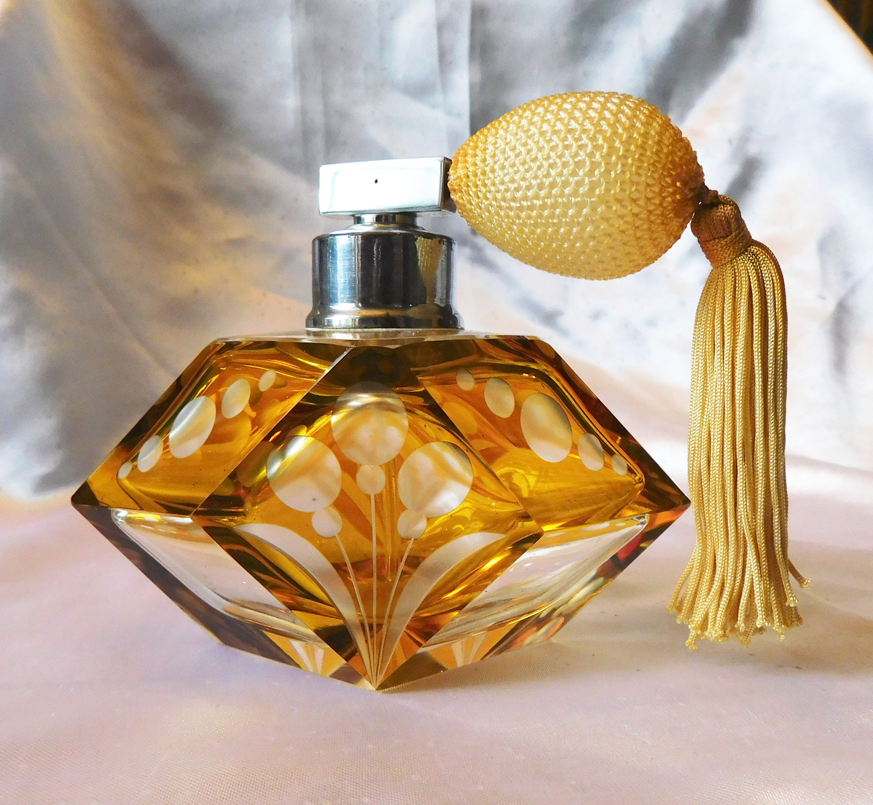 Yellow Cut to Clear Perfume Bottle With Balloons - Etsy