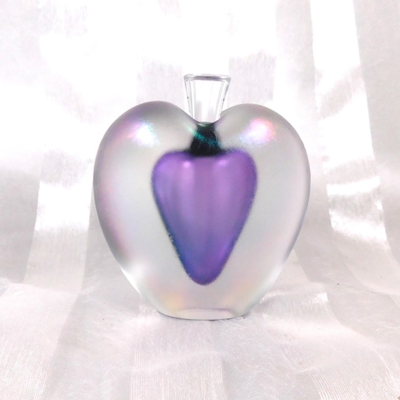 Signed Purple Heart Shaped Zellique Perfume Bottle # 26422 - Etsy