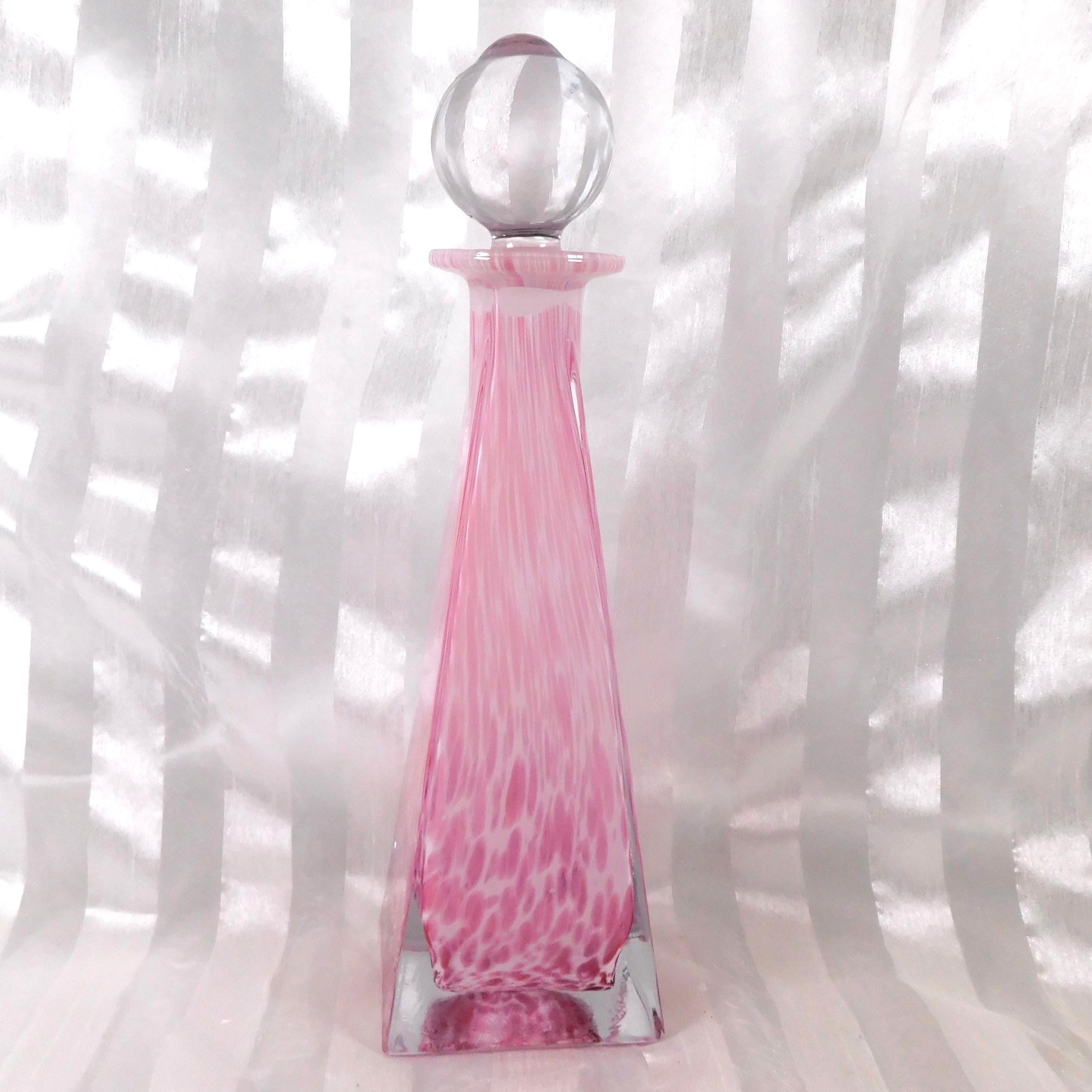 Pink and White Pyramid Shaped Perfume Bottle # 26431 - Etsy