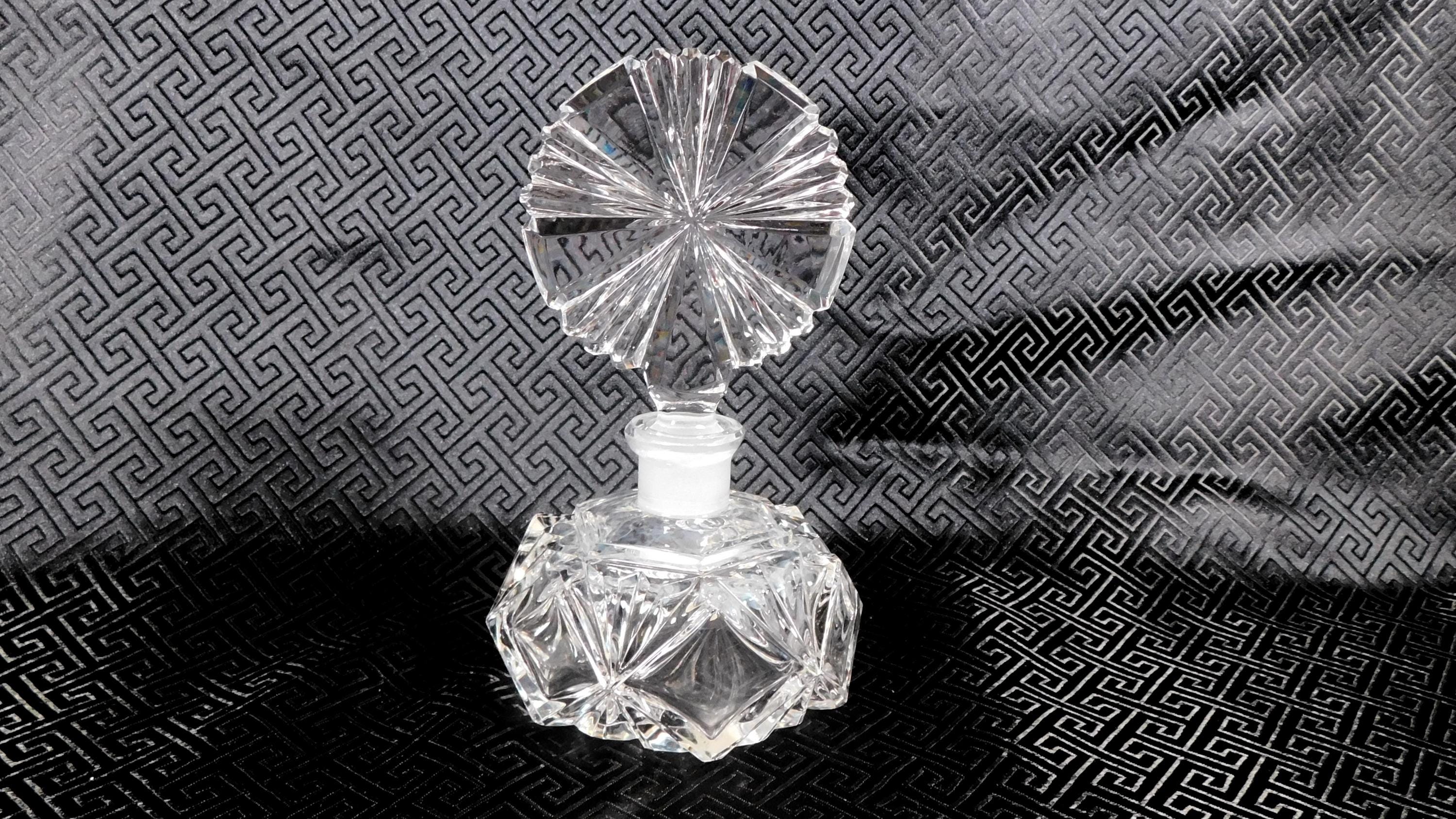 丸型カットストッパー付きカットガラス香水瓶 # 25244 - Etsy 日本