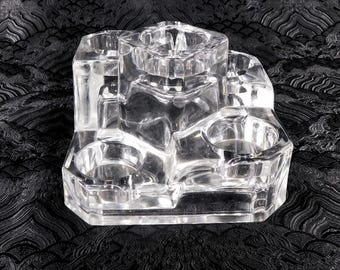 Partylight helder kristal kandelaar met vijf kaarsen # 27606
