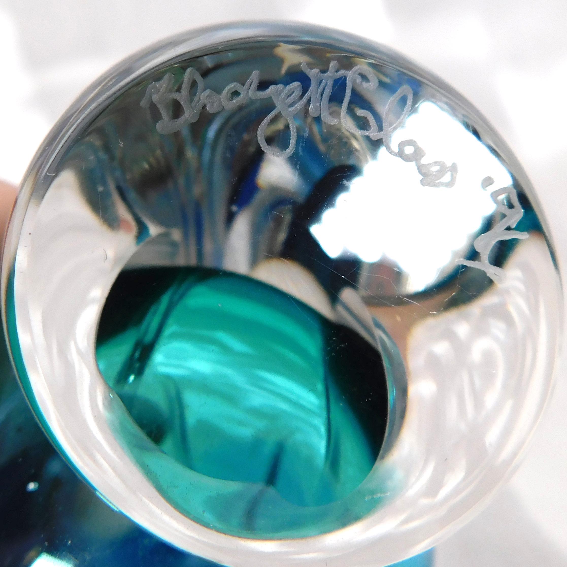Buzz Blogdett Blue and Teal Art Glass Perfume Bottle # 26555 - Etsy