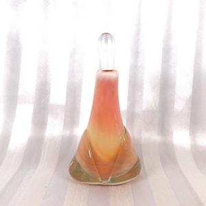 Tan Color Signed Art Glass Perfume Bottle # 26137