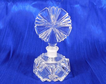 カットガラス製香水瓶（丸型カットストッパー付き）#25244 - Etsy 日本