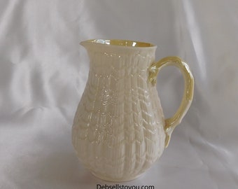 Belleek 18 oz Milk Jug in Tridacna Yellow # 22270