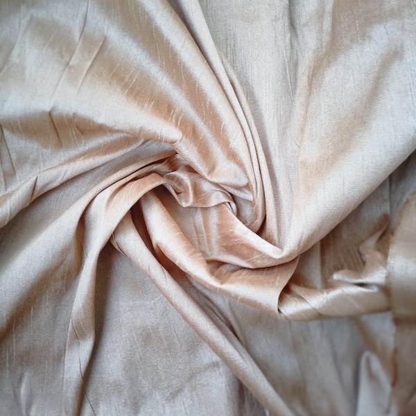 Nude Dupioni Silk Fabric main image 0