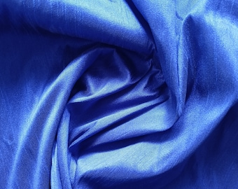 Seda Dupioni Azul Oscuro, Tela de Seda Dupioni por Metro, Seda Azul Oscuro, Seda Nupcial, Seda Slub, Tela de Imitación Dupioni Cortada a Medida