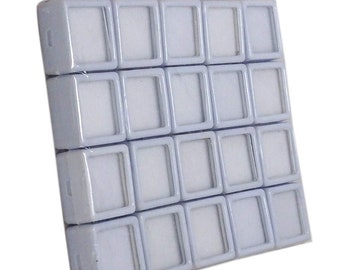 3 X 3 Cm White Gem Display Plastic Box storage, Containers for Gems & Diamond Box, Glass Gem Box, Gemstone Box, Gemstone Display box