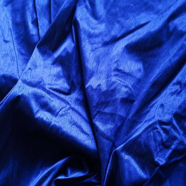 Mazarine Blue Dupioni Silk Fabric