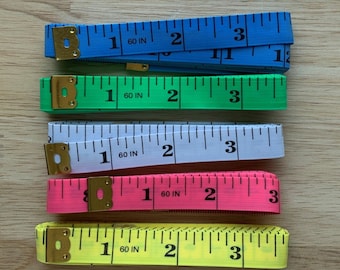 Tape Measure, Measuring Tape 60" Sewing, 150 CM Tape Measure, Flexible tape measure, Soft measuring tape, Green,Blue,White,Yellow,Pink Tape