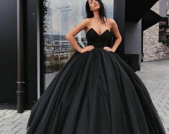 black ball gown