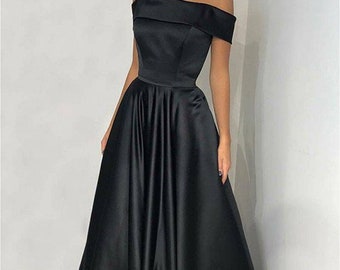simple black gown