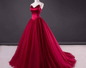 ball gown red