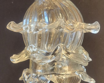 Pantalla de cristal artístico Vintage Vienne Clear Blossom (adaptador de 2 1/4")