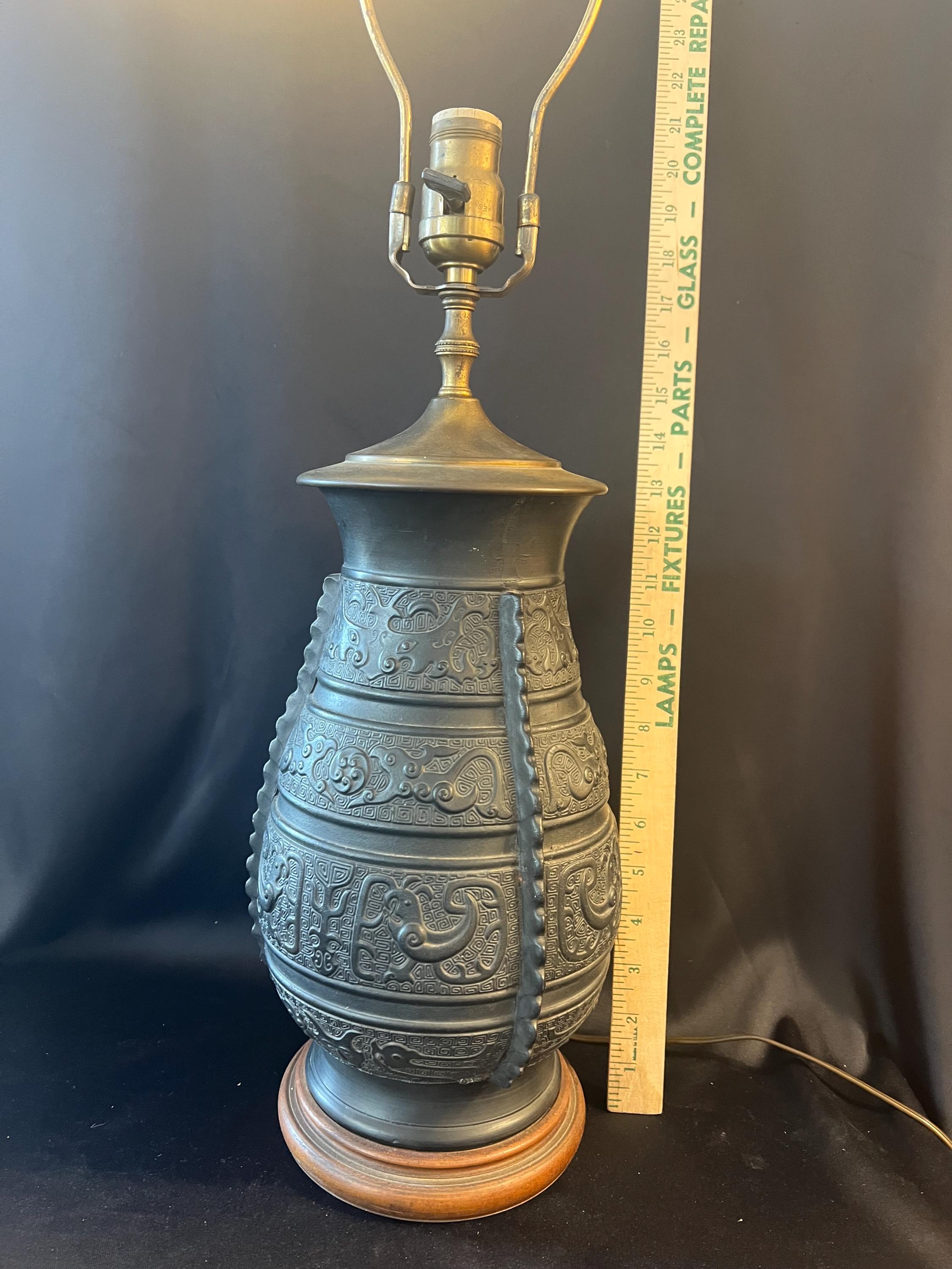 Antique Japanese Bronze Lamp - Etsy
