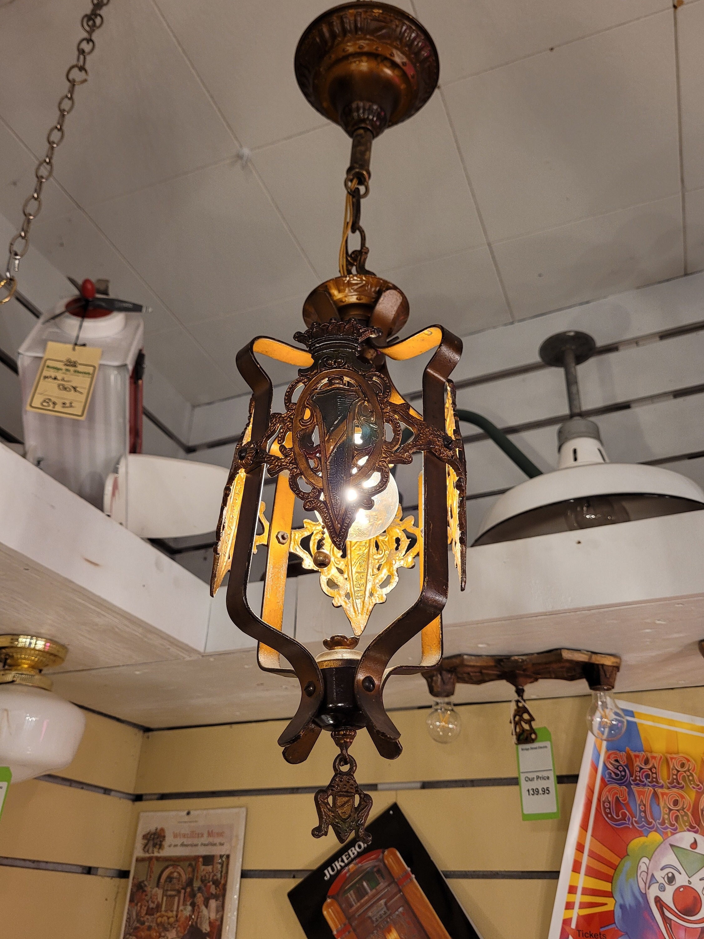 Spanish Revival Style Wrought Iron Pendant - Etsy, image size:2250x3000