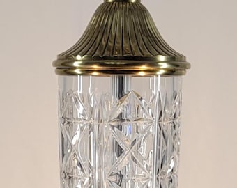 Waterford Cut-Crystal Evanwood Table Lamp with Antique Brass Hardware