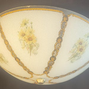 Lámpara de techo empotrada con forma de girasol, estilo vintage de los años 30.