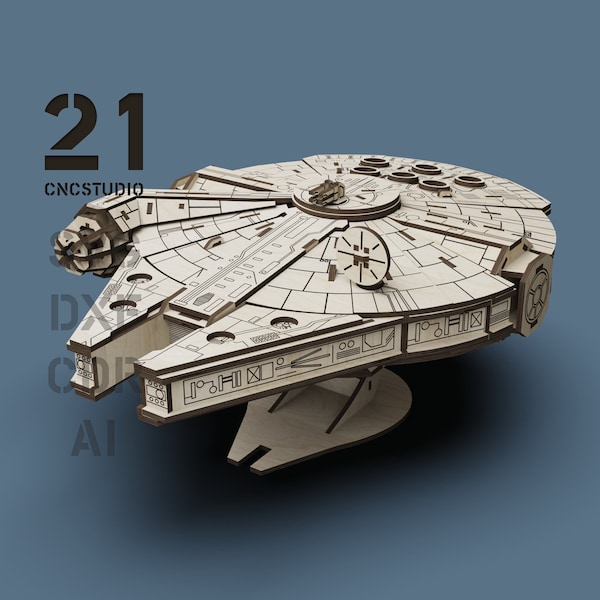 Millenium Falcon Dxf Laser Cut File Etsy