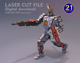 Jaeger Robot - Laser Cut Model