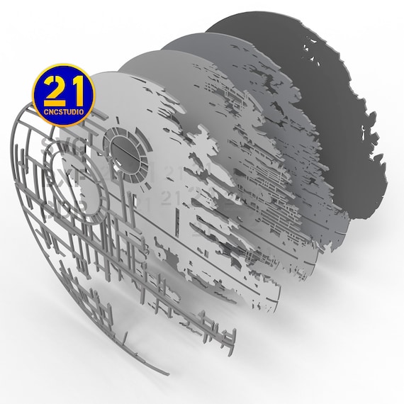 Death Star 5 Layers 2.5d Dxf, Svg, Ai, Cdr Laser Cut File - Etsy Death Star 5 Layers 2.5d Dxf, Svg, Ai, Cdr Laser Cut File - Etsy