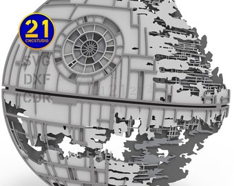 Death Star 5 Layers 2.5d Dxf, Svg, Ai, Cdr Laser Cut File - Etsy Death Star 5 Layers 2.5d Dxf, Svg, Ai, Cdr Laser Cut File - Etsy