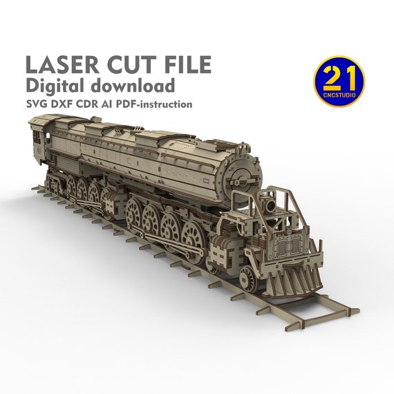 Union Pacific Big Boy 4014 3D Puzzle | Laser Cut File SVG DXF