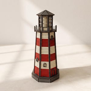 Lighthouse Laser Cut Files: 3D Wooden Coastal Model