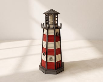 Lighthouse Laser Cut Files: 3D Wooden Coastal Model