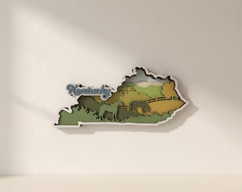 Kentucky Laser Cut Files: 8-Layer State Map