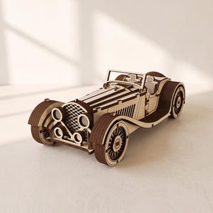 Pliki wycinane laserowo do zabytkowych modeli Roadster: model samochodu kabriolet, SVG DXF