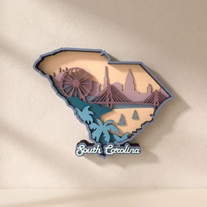 South Carolina Laser Cut Files: State Map Design