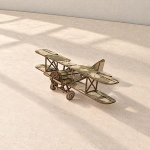 Arquivos de Corte a Laser para Biplano Vintage: Modelo de Avião de Madeira, SVG DXF
