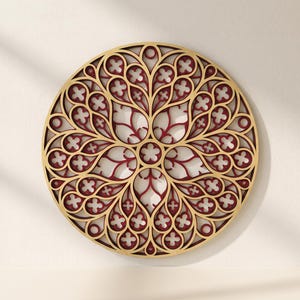 Saint-Pierre Cathedral Window Laser Cut Files: 2-Layer Gothic Art