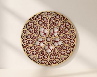 Saint-Pierre Cathedral Window Laser Cut Files: 2-Layer Gothic Art