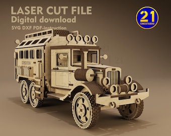 Expedition Truck 3D Laser Cut File – Digital Download | SVG DXF