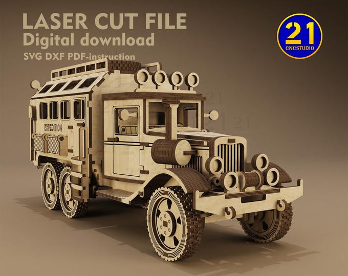 Expedition Truck 3D Laser Cut File – Digital Download | SVG DXF