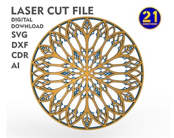 Window of Amiens Cathedral multilayer 2d dxf, svg, ai, cdr laser cut file