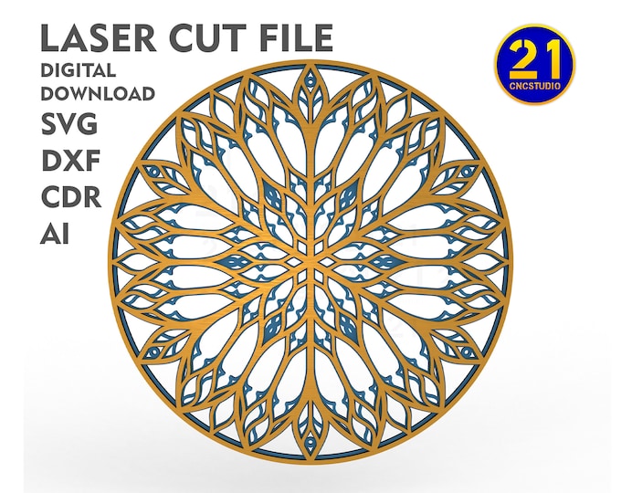 Window of Amiens Cathedral multilayer 2d dxf, svg, ai, cdr laser cut file