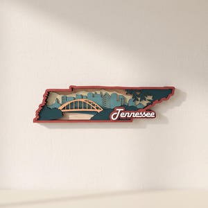 Tennessee Laser Cut Files: 7-Layer State Map
