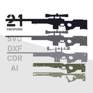 Rifle AWP Layered Laser Cut File Dxf Svg Cdr - Etsy UK