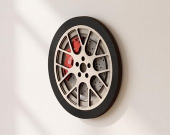 Sport Wheel Rim Laser Cut Files: 5-Layer Automotive Art